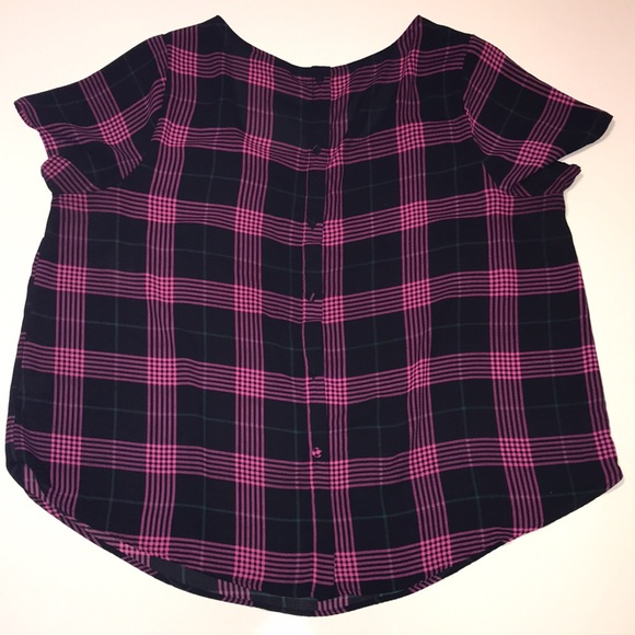 Torrid Blouse Size 1 (1X 14-16) Black, Pink & Green Colors - Picture 8 of 11